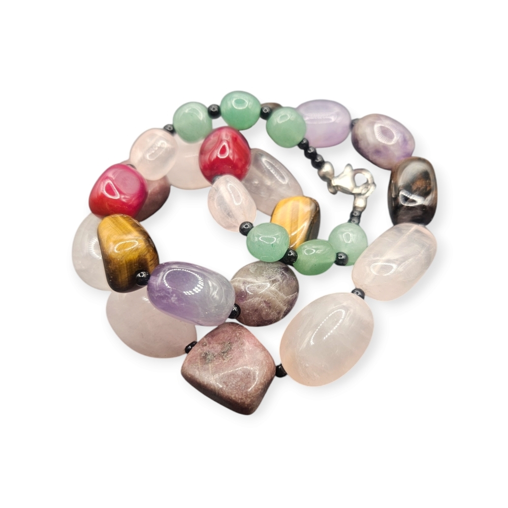 Multi Gemstone Necklace - Picture 2 of 3